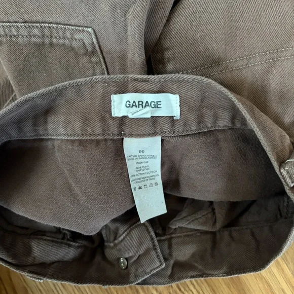 Garage 00 Wide Leg Brown Carpenter-Style Pants - Picture 2 of 6